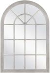 MCS Countryside Arched Windowpane Wall Mirror 30 x 44 in
