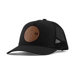 Aprojes Christian Hats for Men — Way, Truth, Life — Trucker Mesh Snapback Cap with Leather Patch, Black, One Size