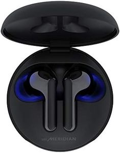 LG Tone Free FN5 Écouteurs Bluetooth sans Fil avec étui UVNano, Casque sans Fil, Son Meridian, Deux Microphones pour Travail/Bureau à Domicile, IPX4 résistant à l'eau, Noir – Exclusivité Amazon