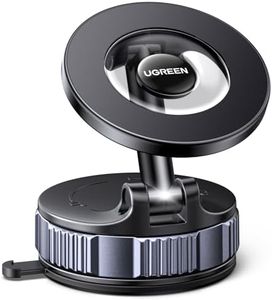 UGREEN Car Phone Mount for MagSafe [22xN52 & 80 LBS] 3600gf Magnetic Phone Holder Vacuum Suction with 360°Rotatable Dashboard Windshield Compatible with iPhone 17 16 15 14 13 12 Plus Pro Max Series