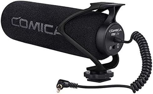 Comica CVM-V30 LITE Video Microphone Super-Cardioid Condenser On-Camera Shotgun Microphone for Canon Nikon Sony Panasonic Camera/DSLR/iPhone Samsung Huawei with 3.5mm Jack（Black）