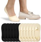 WISVOOO No Show Socks for Women Thin Ice Silk Non-Slip Loafers Footies Socks 2/4/6 Pairs