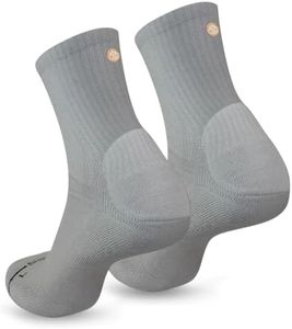 SHEZZA Padded Ribbed Blister Proof Crew Socks for Women & Men - Large