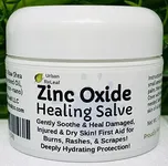 Urban ReLeaf Zinc Oxide Salve ! Gently Soothe & Protect Damaged, Injured & Dry Skin! First Aid, Burns, Rashes, Scrapes! Deeply Hydrating Protection. 100% Natural! Calm delicate skin of all ages.