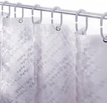 LiBa PEVA Shower Curtain Liner with 12 Plastic Rings, 8G Waterproof Shower Liner, 72x72 Inch Clear Shower Curtain with Magnets, Weighted Bathroom, 3D Clear Bubbles Pattern