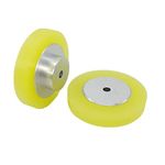 2PCS Industrial Encoder Meter Measuring Roller Rubber Wheel Wear-resistant Polyurethane Synchronizer Wheel for Rotary Encoder (Perimeter 200mm(hole diameter 8mm))