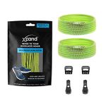 XPAND Round Lacing. Elastic No Tie Shoelaces - Quick Release Tension Control - One Size Fits All Adult and Kids Shoes