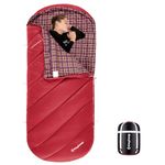 KingCamp Camping Sleeping Bag- XL with Hood, Extra Tall Big Wide Cotton Flannel Lined Portable Packable Sleeping Bags for Cold Warm Weather Backpacking, Hiking, Travel, Outdoors