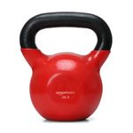 AmazonBasics Vinyl Kettlebell - 35 Pounds, Red