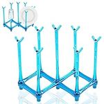 Retractable Cup Drying Rack, Drinking Glass and Sports Bottle Drainer Stand, Plastic Bag Dryer and Mug Tree with Non-Slip Bottom for Kitchen Countertop (Blue)