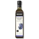 HESTHETIC Premium Edible Cold Pressed Black Seed Oil, 250ml – 100% Pure and Natural Food Grade Virgin Kalonji Oil for Salad and Cooking, High Thymoquinone, Glass Bottle