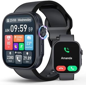 Smart Watch for Men, Blood Pressure Monitor Heart Rate Blood Oxygen Sleep Monitoring, 3ATM Waterproof Fitness Tracker, 1.99" AMOLED Display, Bluetooth call Smartwatch Compatible with Android and iOS