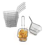 French fries blue mini stainless steel square fried food filter suitable for kitchen restaurant party barbecue 2 pieces