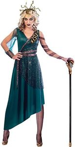 Amscan Women's Medusa Fancy Dress Costume, Size 14-16 Green