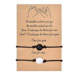 BOCHOI Matching Beads Bracelets for Couples Friendship Relationships Pinky Promise Long Distance Bracelets for Him/Her Bff Gifts for Women Men Him and Her Boyfriend Girlfriend