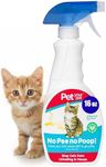 PET YOUR PET Cat Potty Training Spray No Pee No Poop, 16 Fl Oz, Non Toxic Spray for Cats Only, Natural Pee Deterrent, Stops Urine Marking and Pooping, Indoor Outdoor Keep Off