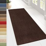 Sylt Sisal Rug Floor Runner, Woven Natural Fibre Area Rug Runner, Home Bedroom Living Room Rug, Natural Fibre Rug Carpet Runner (66 x 150 cm, Dark Brown)