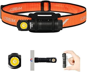 ACEBEAM H16 650 High Lumens Rechargeable Led Headlamp, EDC AA Right Angle Flashlight, Pocket Mini Small Flashlight with Clip, 519A 90+ High CRI Led Head Lamp with Headband kit(Neutral White 5000K)