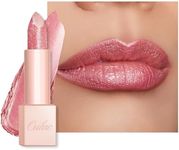 Oulac Pink Shimmer Lipstick for Women-Moisture Tinted Lip Balm for Dry Lips, Glitter Surface, Creamy Formula, Hydrating & Smooth, Infused with Shea Butter, Vegan, Clean Beauty (PG03) Pink Jewel