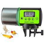 ShinePick Automatic Fish Feeder Moisture-Proof Fish Food Dispenser Battery-Operated Intelligent Timer Auto Feeder for Turtle Pond Aquarium and Fish Tank