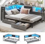 Hasuit Corner Bed Frame Twin Size w