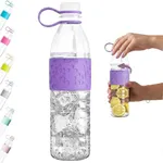 Copco Hydra Reusable Tritan Water Bottle with Spill Resistant Lid and Non-Slip Sleeve, 20-Ounce, Purple