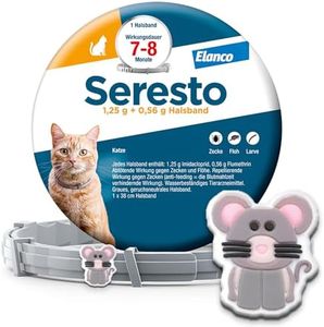 Seresto Halsband für Katzen, Promo-Set mit Charm, gegen Zecken & Flöhe, 7-8 Monate Zeckenschutz, tötet Flöhe schnell ab, mit Sicherheitsverschluss