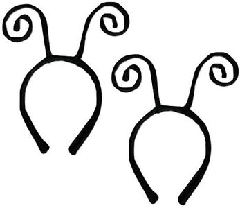 Nicky Bigs Novelties Velvet Bug Antenna Headband Costume Accessory, (Pack of 2), Black, One Size