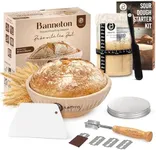 Sourdough Bread Baking Supplies and Starter Kit - Ultimate Bread Making and Sourdough Starter Kit with Proofing Baskets, Sourdough Jar, Bread Lame, Scraper, and More