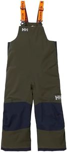Helly-Hansen Kid's Rider 2 Insulated Waterproof Windproof Breathable Bib Ski Pants, 431 Utility Green, 1