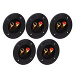 Round Speaker Box 5Pcs 2 Way Stereo Speaker Box Terminal Cup Double Binding Posts for Car RV Yacht Audio