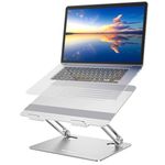 BoYata Laptop Stand, Multi-Angle Laptop Riser with Heat-Vent, Adjustable Notebook Stand Compatible for Laptop (11-15 inches) including MacBook Pro/Air, Lenovo, Samsung-Silver