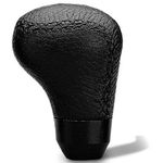 MOMO ASBKI Anatomico Shift Knob Short Profile Black Top Grain Leather w/embosse