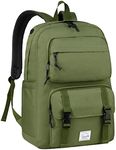 Backpack for Men Women,Vaschy Unisex Large Fashion Schoolbag Book bag 15.6-17Inch Laptop Backpack Travel Backpack Rucksack for High School/College/Work/Travel/Commuter Green