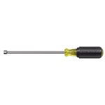 Klein Tools 646-1/4M Nut Driver, 1/4-Inch Magnetic Tip Nut Driver with 6-Inch Hollow Shaft, Cushion Grip Handle