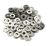 DGOL 200 pcs #8 304 Stainless Steel SAE Flat Washer, Outer Diameter 7/16 inch Washers Assortment Kit