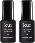LONDONTOWN kur Gel Genius Gel-Like Set, Top Coat & Base Coat Set For Long Lasting Manicure