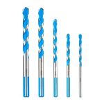 toolant Concrete Drill Bit Set & Masonry Drill Bit Set, Shockproof Hammer Drill Bit Set (5pcs) for Concrete/Glass/Brick/Plastic/Cement/Tile, Industrial Strength Carbide Drill Bit Tip, 4-10mm Box of 5