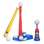 T Ball Set Toys for Toddlers, Kids Tee Ball Set with Pitching Machine Outdoor Toys for Boys Ages 3-5 4-8, Outdoor Toys for 3 4 5 6 Year Old Boys, Ideas 3 4 5 Year Old Boys Toys Birthday Gifts