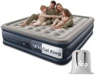 iDOO California King Air Mattress with Built in Pump, 18 Inch Tall Blow up Mattress King, 84'' Extra Long Air Bed for Tall Adult, Portable Inflatable Mattress for Home Guest Bed, Colchon Inflable