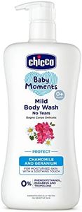Chicco Baby Moments Mild Body Wash - Protect, 500ml |With Chamomile & Geranium|No Tears Formula with Natural Ingredients for Moisturized Skin|Phenoxyethanol, Parabens & Lauryl sulphates free