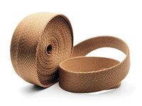 CRAFTMEMORE Heavy Cotton Webbing - Straps for Arts and Crafts, Luxury Bag Strap High Density Webbing (1 1/2 Inch x 5 Yards, Umber)