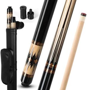IIQ Pool Cue, 2 Piece 20oz Professional Pool Cues Stick Cue Sticks 58 inch Pool Cues Adult 6A Canadian Maple Wood Billiard Stick with Case Joint Protectors