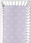 Sweet Jojo Designs Lavender Purple Boho Rainbow Girl Cot Fitted Sheet Baby or Toddler Bed Nursery - Light Lilac and White Celestial Sky Outdoors Nature Girl Shabby Chic