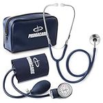 Primacare DS-9194 Classic Series Pediatric Blood Pressure Kit, Long Lasting Latex Inflation System with Stethoscope and Leatherette Case, Navy