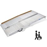 Aluminum Wheelchair Ramp 5FT, gardhom Folding Ramps for Wheelchairs 272KG Loading Capacity Wheelchair Ramp for Steps Home Entrance Threshold Doorways