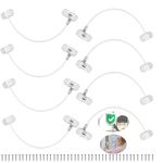 eSynic 8Pcs Window Restrictors for UPVC Window Opening Restrictors Screw in Window Safety Locks Children with Keys Kids Window Catch Velux Window Lock Perfect for Home Public Applications-White