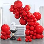PartyWoo Red Balloons, 140 pcs Matt
