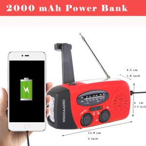 Wind Up Emergency Radio – 2000mAh Rechargeable Hand Crank