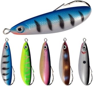 AMHDV Weedless Minnow Hard Lures Topwater Fishing Bait for Freshwater Saltwater (Pack of 5) (8g/0.28oz)